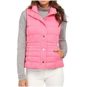 Lilly Pulitzer Isabelle Down Feather Pink Puffer Vest